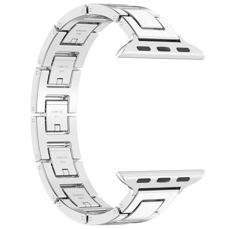 For Apple Watch 42mm H Slim Stainless Steel Watch Band(Silver) - free shipping - PMC TechLife - Order now!
