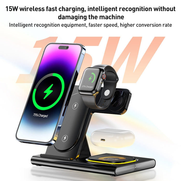 A80 3 in 1 15W Folding Wireless Charger(White) - free shipping - PMC Jewellery - Order now!
