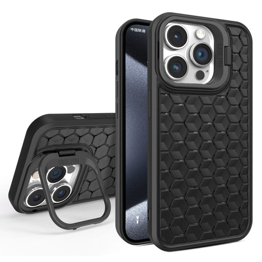 For iPhone 15 Pro Honeycomb Radiating Lens Holder Magsafe Phone Case(Black) - iPhone 15 Pro Cases by PMC Jewellery | Online Shopping South Africa | PMC Jewellery