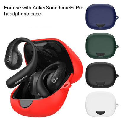 For Anker Soundcore AeroFit  Pro Wireless Earphone Silicone Protective Case(Dark Green) - Other Earphone Case by PMC Jewellery | Online Shopping South Africa | PMC Jewellery | Buy Now Pay Later Mobicred