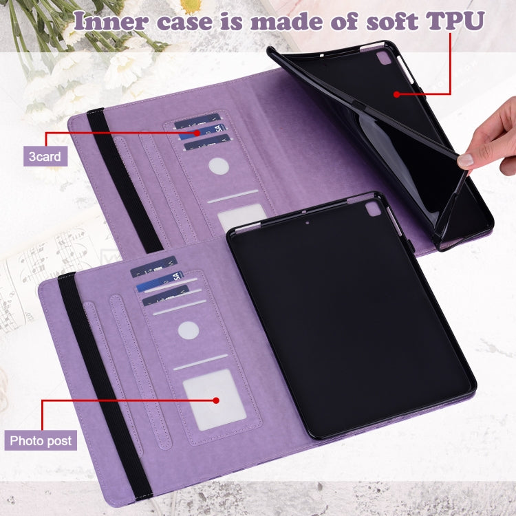 For Lenovo Tab M11 / Xiaoxin Pad 11 2024 Tree & Deer Embossed Leather Tablet Case(Purple) - Lenovo by PMC Jewellery | Online Shopping South Africa | PMC Jewellery | Buy Now Pay Later Mobicred