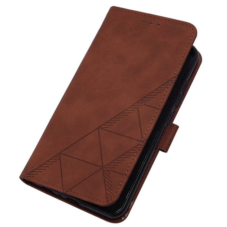 For Google Pixel 9 Pro Crossbody 3D Embossed Flip Leather Phone Case(Brown) - Google Cases by PMC TechLife | Online Shopping South Africa | PMC TechLife | Buy Now Pay Later Mobicred