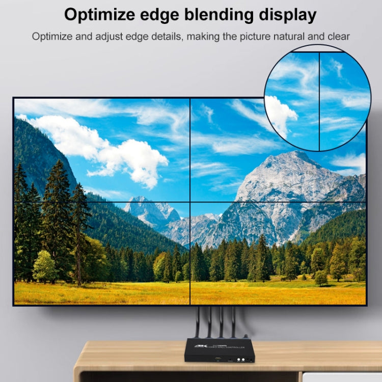 XP02 4K 2x2 HDMI Video Wall Controller Multi-screen Splicing Processor, Style:Ordinary(UK Plug) - free shipping - PMC Jewellery - Order now!