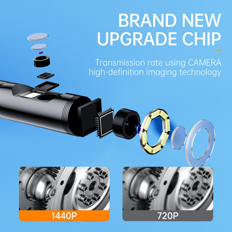 AN112 8mm Double Lenses HD Industry Endoscope Type-C + Micro USB + 8 Pin Connection, Length:1m Soft Tube - free shipping - PMC TechLife - Order now!
