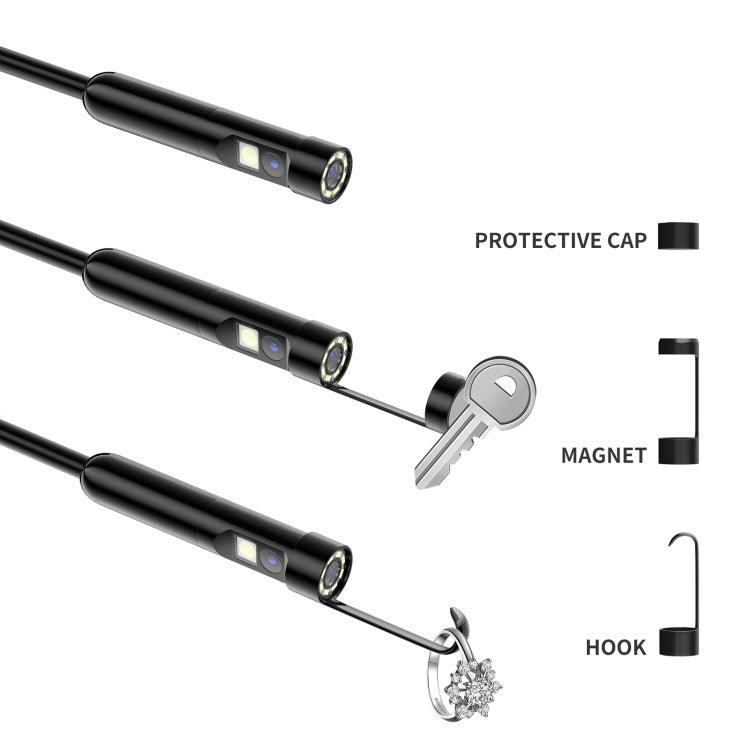 AN112 8mm Double Lenses HD Industry Endoscope Type-C + Micro USB + 8 Pin Connection, Length:3.5m Soft Tube -  by PMC TechLife | Online Shopping South Africa | PMC TechLife | Buy Now Pay Later Mobicred