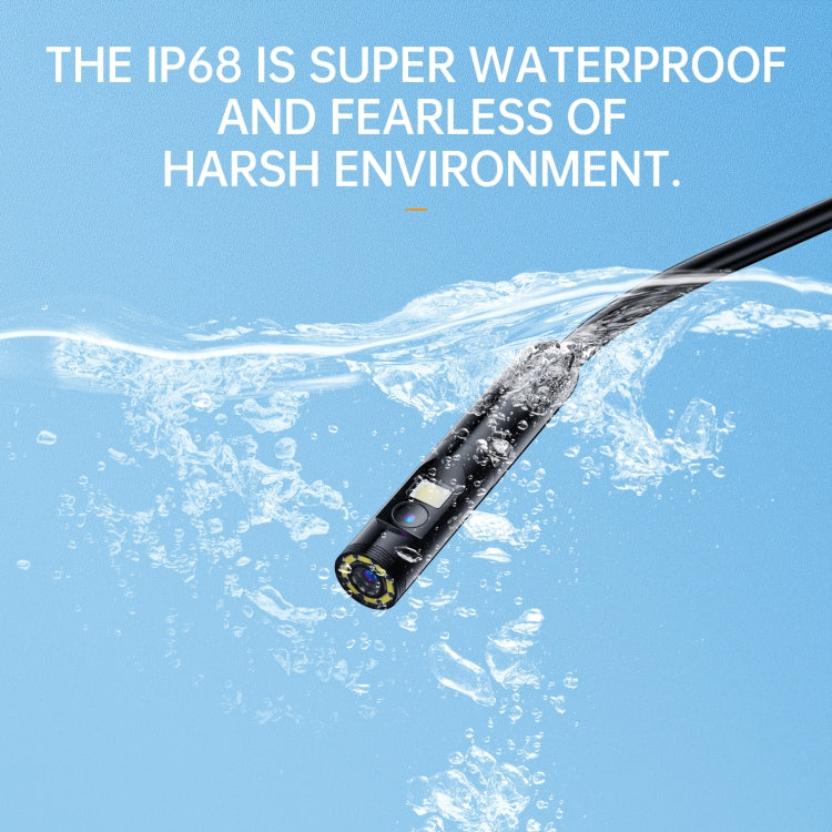 AN112 8mm Double Lenses HD Industry Endoscope Type-C + Micro USB + 8 Pin Connection, Length:10m Soft Tube -  by PMC TechLife | Online Shopping South Africa | PMC TechLife | Buy Now Pay Later Mobicred