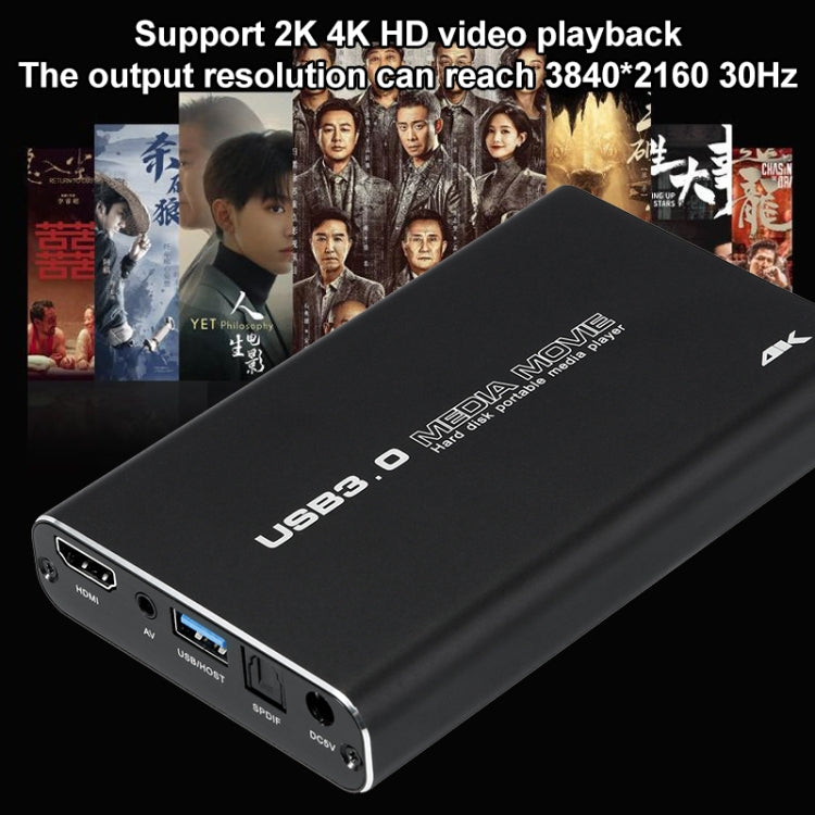 MP2506P 4K 30Hz HD Media Player, Support Auto Loop Play Videos & Photos & Music(US Plug) - Multimedia Player by PMC TechLife | Online Shopping South Africa | PMC TechLife | Buy Now Pay Later Mobicred