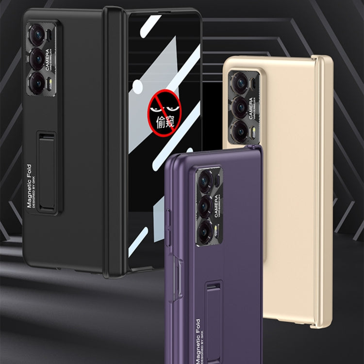 For Honor Magic V2 GKK Integrated Privacy Magnetic Folding Hinge All-inclusive Phone Case(Purple) - free shipping - PMC Jewellery - Order now!