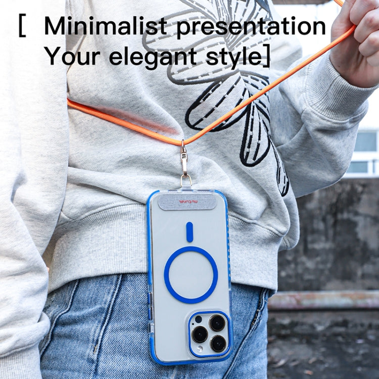 mutural Universal Mobile Phone Solid Color Lanyard(Blue) - Lanyards & Wrist Straps by Mutural | Online Shopping South Africa | PMc TechLife | Buy Now Pay Later Mobicred