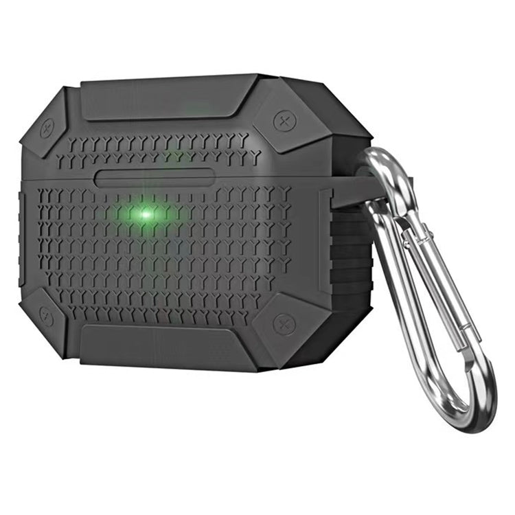 For AirPods Pro Wireless Earphones Shockproof Armor Silicone Protective Case(Grey) - For AirPods Pro by PMC Jewellery | Online Shopping South Africa | PMC Jewellery | Buy Now Pay Later Mobicred