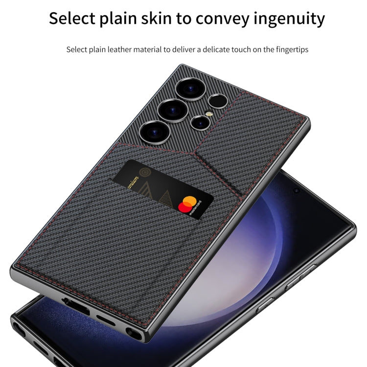 For Samsung Galaxy S23 Ultra 5G GKK Rotor Bracket Recessed Card Bag Full Coverage Phone Case(Black) - free shipping - PMC Jewellery - Order now!