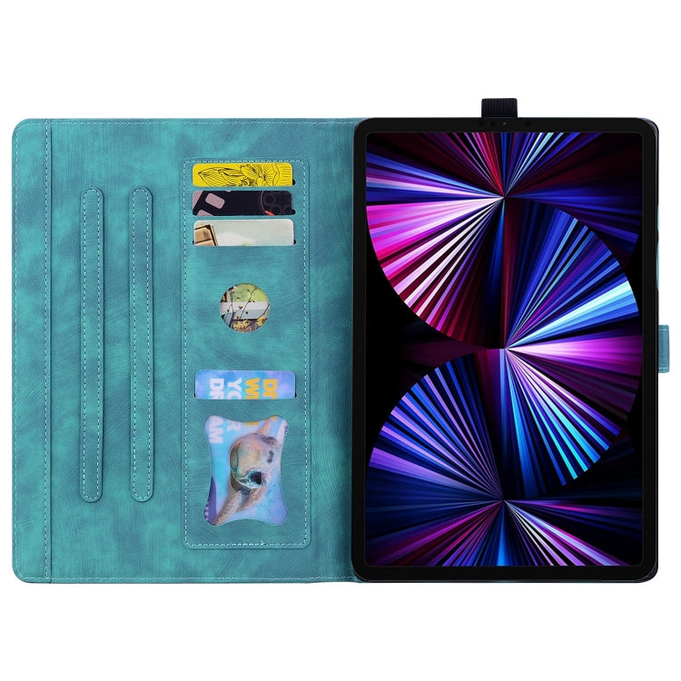 For Honor Pad X8a Cartoon Sakura Cat Embossed Leather Tablet Case(Green) - Honor by PMC TechLife | Online Shopping South Africa | PMC TechLife | Buy Now Pay Later Mobicred
