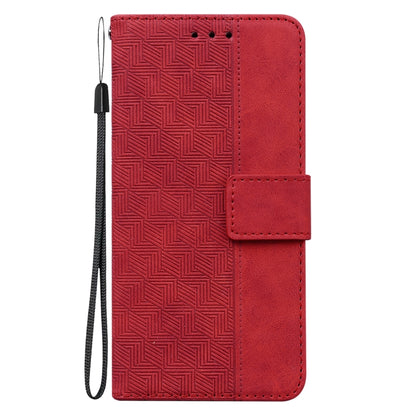 For Google Pixel 9 Geometric Embossed Leather Phone Case(Red) - Google Cases by PMC Jewellery | Online Shopping South Africa | PMC Jewellery | Buy Now Pay Later Mobicred