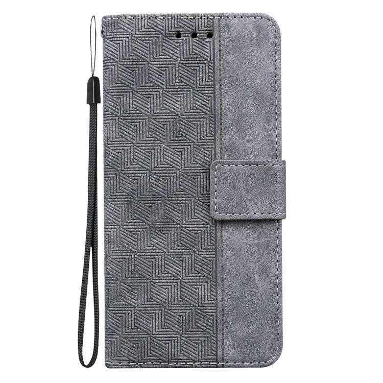 For Google Pixel 9 Pro 5G Geometric Embossed Leather Phone Case(Grey) - Google Cases by PMC TechLife | Online Shopping South Africa | PMC TechLife | Buy Now Pay Later Mobicred