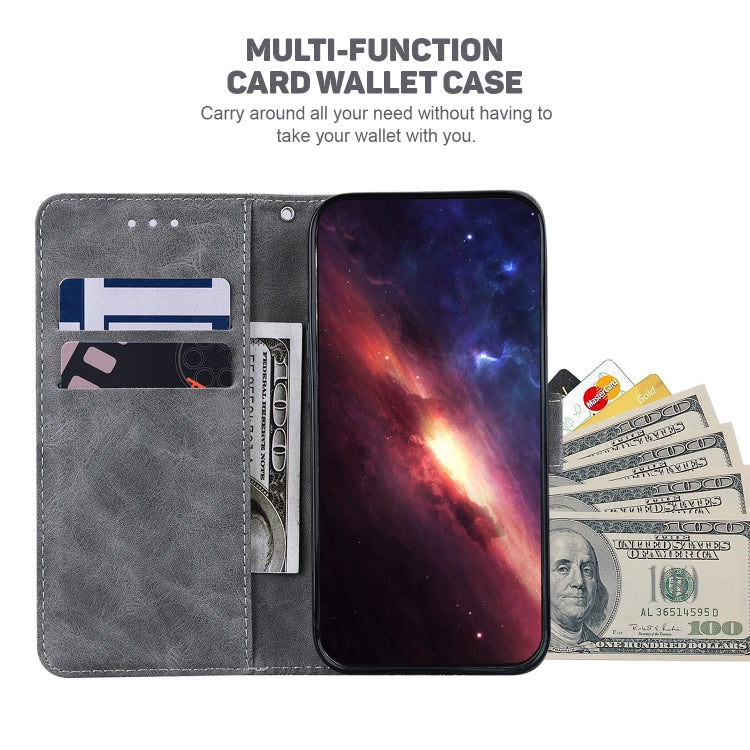 For Google Pixel 9 Pro 5G Geometric Embossed Leather Phone Case(Grey) - Google Cases by PMC TechLife | Online Shopping South Africa | PMC TechLife | Buy Now Pay Later Mobicred