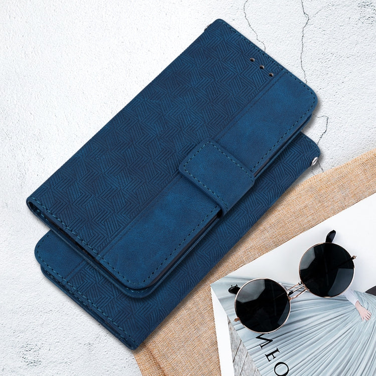 For Google Pixel 9 Pro 5G Geometric Embossed Leather Phone Case(Blue) - Google Cases by PMC TechLife | Online Shopping South Africa | PMC TechLife | Buy Now Pay Later Mobicred