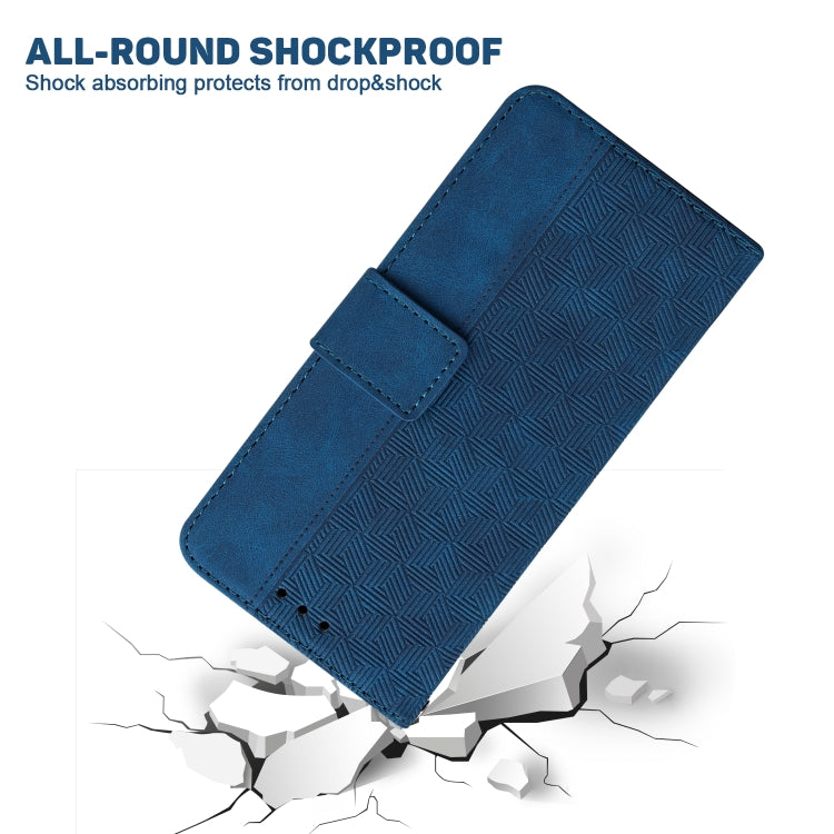For Google Pixel 9 Pro 5G Geometric Embossed Leather Phone Case(Blue) - Google Cases by PMC TechLife | Online Shopping South Africa | PMC TechLife | Buy Now Pay Later Mobicred