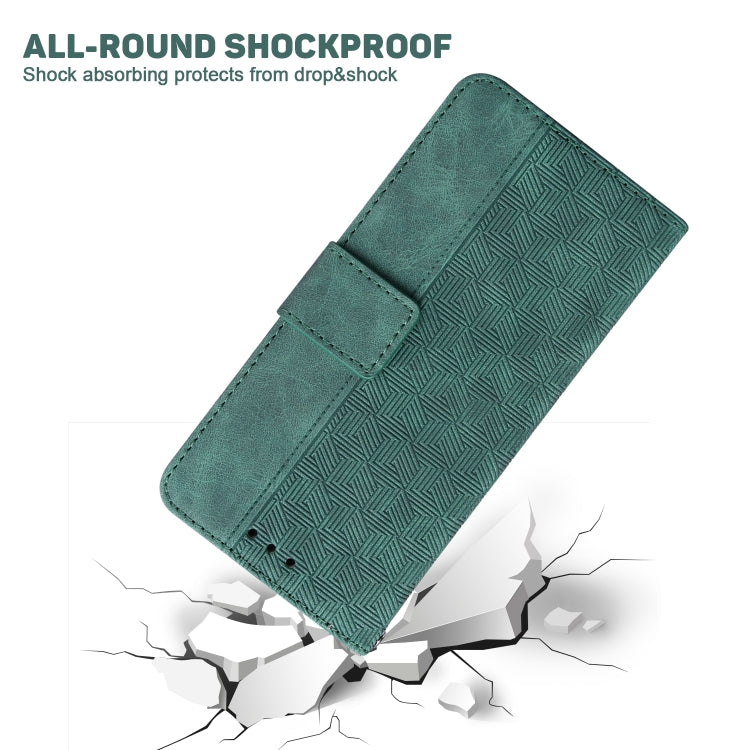For Google Pixel 9 Pro 5G Geometric Embossed Leather Phone Case(Green) - Google Cases by PMC TechLife | Online Shopping South Africa | PMC TechLife | Buy Now Pay Later Mobicred