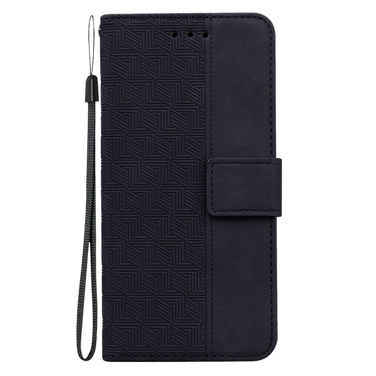 For Google Pixel 9 Pro 5G Geometric Embossed Leather Phone Case(Black) - Google Cases by PMC TechLife | Online Shopping South Africa | PMC TechLife | Buy Now Pay Later Mobicred