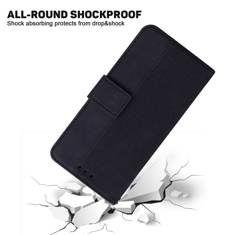 For Google Pixel 9 Pro 5G Geometric Embossed Leather Phone Case(Black) - Google Cases by PMC TechLife | Online Shopping South Africa | PMC TechLife | Buy Now Pay Later Mobicred