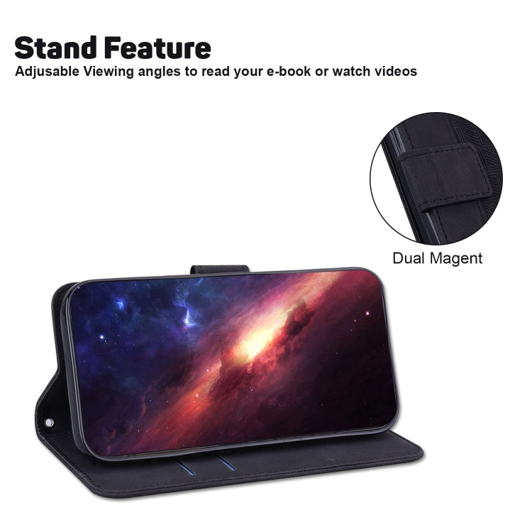 For Google Pixel 9 Pro 5G Geometric Embossed Leather Phone Case(Black) - Google Cases by PMC TechLife | Online Shopping South Africa | PMC TechLife | Buy Now Pay Later Mobicred