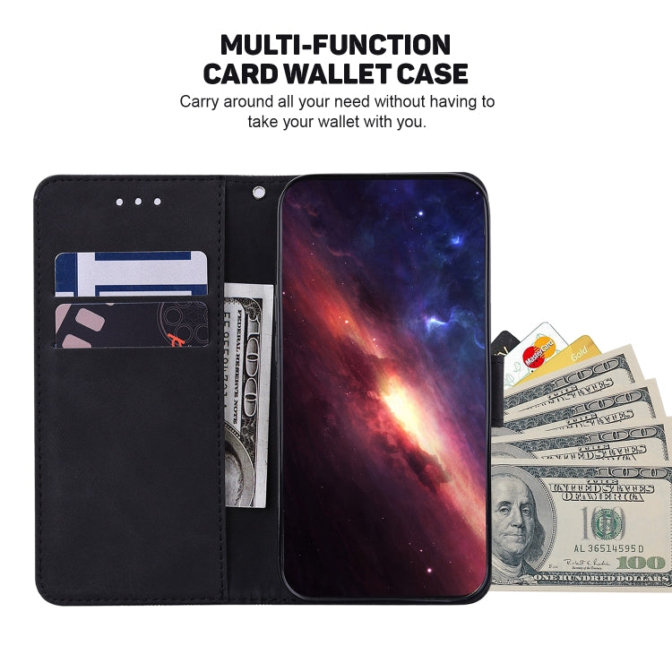 For Google Pixel 9 Pro 5G Geometric Embossed Leather Phone Case(Black) - Google Cases by PMC TechLife | Online Shopping South Africa | PMC TechLife | Buy Now Pay Later Mobicred