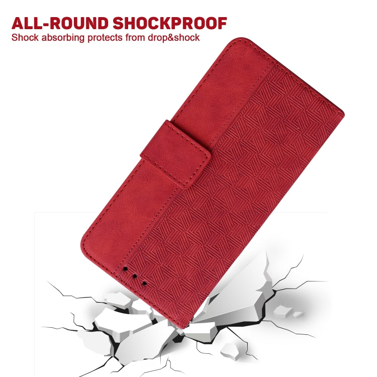 For Google Pixel 9 Pro 5G Geometric Embossed Leather Phone Case(Red) - Google Cases by PMC TechLife | Online Shopping South Africa | PMC TechLife | Buy Now Pay Later Mobicred