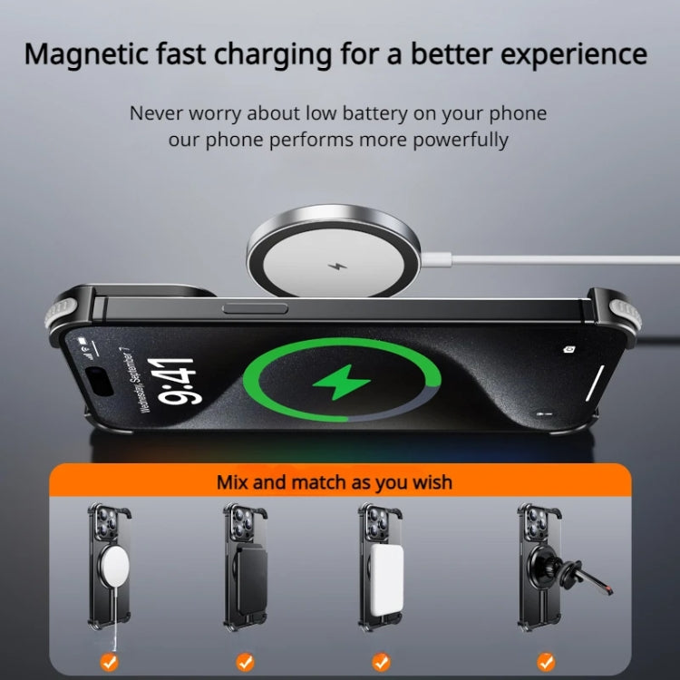 For iPhone 13 Pro Max MagSafe Magnetic Frameless Holder Phone Case(Black) - free shipping - PMC TechLife - Order now!