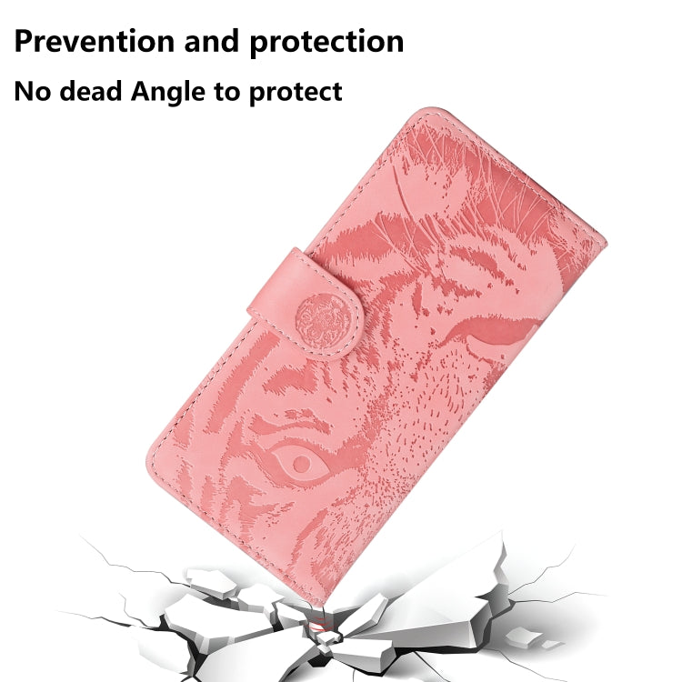 For Google Pixel 9 Tiger Embossing Pattern Flip Leather Phone Case(Pink) - Google Cases by PMC TechLife | Online Shopping South Africa | PMC TechLife | Buy Now Pay Later Mobicred