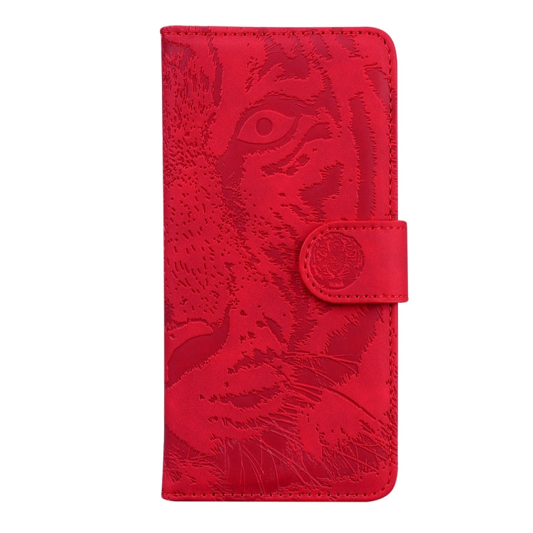 For Google Pixel 9 Pro 5G Tiger Embossing Pattern Flip Leather Phone Case(Red) - Google Cases by PMC TechLife | Online Shopping South Africa | PMC TechLife | Buy Now Pay Later Mobicred