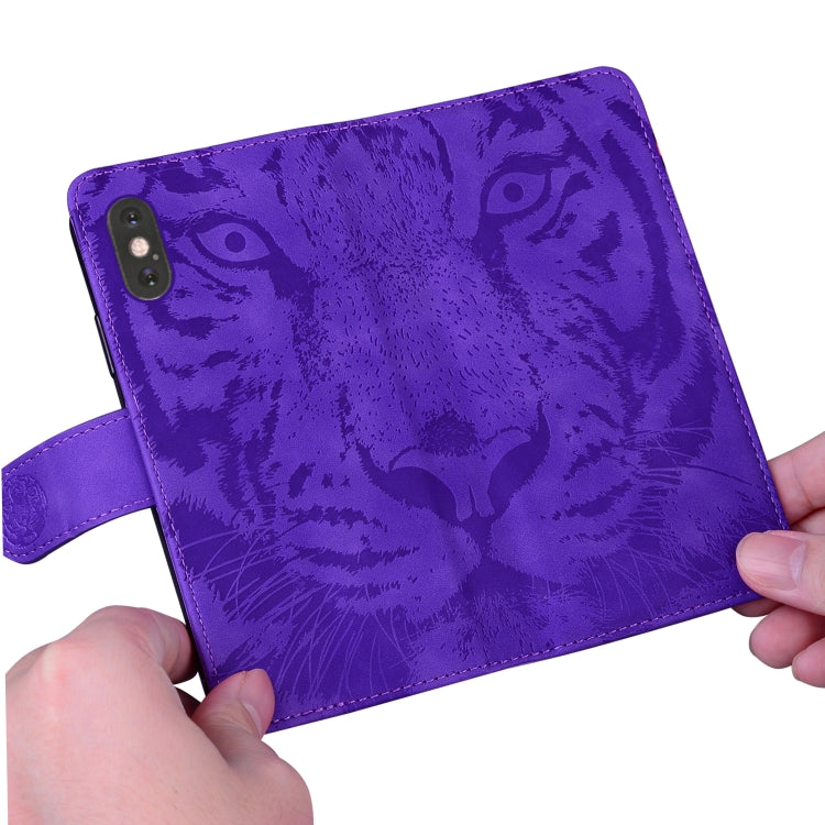 For Google Pixel 9 Pro 5G Tiger Embossing Pattern Flip Leather Phone Case(Purple) - Google Cases by PMC TechLife | Online Shopping South Africa | PMC TechLife | Buy Now Pay Later Mobicred