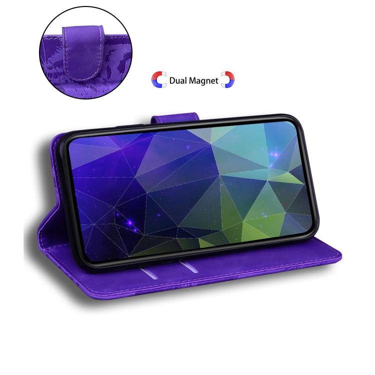 For Google Pixel 9 Pro 5G Tiger Embossing Pattern Flip Leather Phone Case(Purple) - Google Cases by PMC TechLife | Online Shopping South Africa | PMC TechLife | Buy Now Pay Later Mobicred