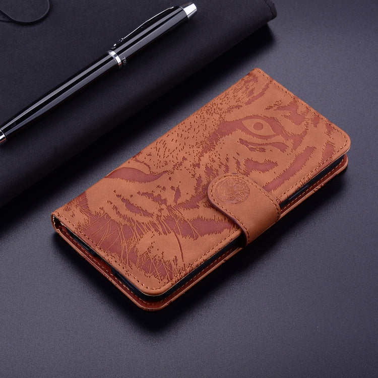 For Google Pixel 9 Pro 5G Tiger Embossing Pattern Flip Leather Phone Case(Brown) - Google Cases by PMC TechLife | Online Shopping South Africa | PMC TechLife | Buy Now Pay Later Mobicred
