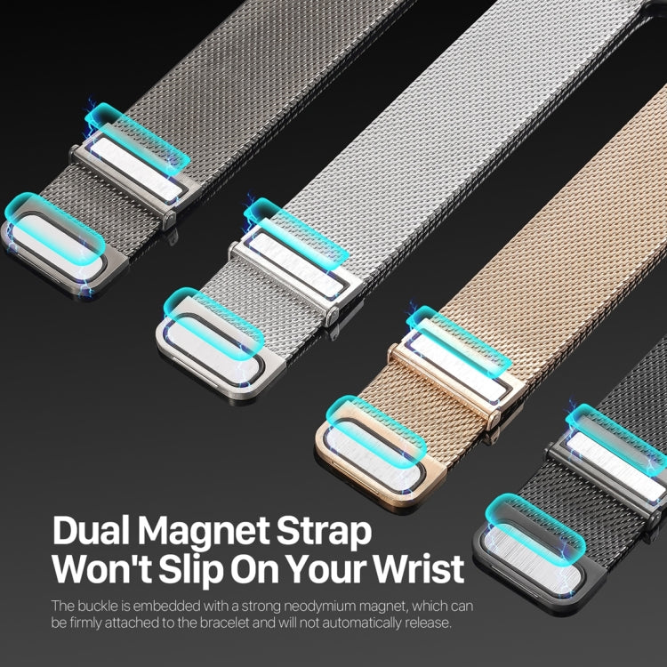 For Apple Watch Series 9 45mm DUX DUCIS Milanese Pro Series Stainless Steel Watch Band(Graphite) - Watch Bands by DUX DUCIS | Online Shopping South Africa | PMC Jewellery