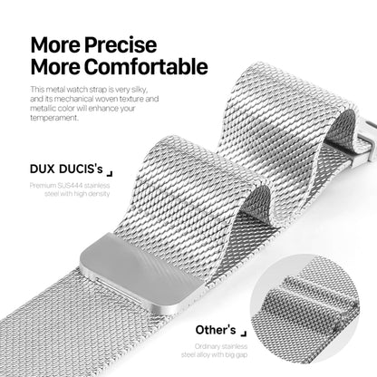 For Apple Watch Series 9 45mm DUX DUCIS Milanese Pro Series Stainless Steel Watch Band(Silver) - Watch Bands by DUX DUCIS | Online Shopping South Africa | PMC Jewellery