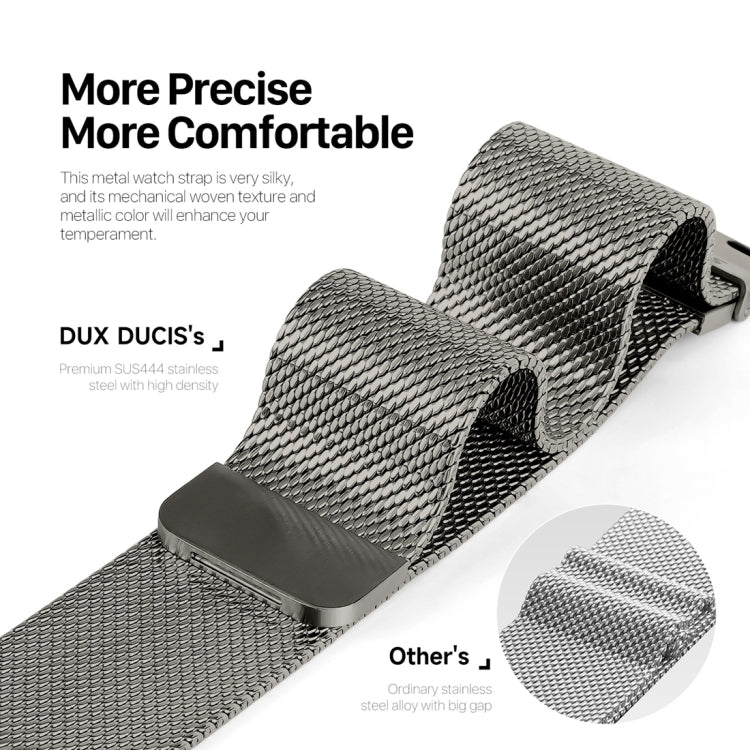 For Apple Watch Series 9 41mm DUX DUCIS Milanese Pro Series Stainless Steel Watch Band(Graphite) - Watch Bands by DUX DUCIS | Online Shopping South Africa | PMC Jewellery