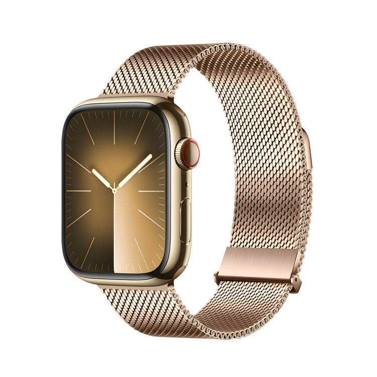 For Apple Watch Series 8 45mm DUX DUCIS Milanese Pro Series Stainless Steel Watch Band(Gold) - Watch Bands by DUX DUCIS | Online Shopping South Africa | PMC Jewellery