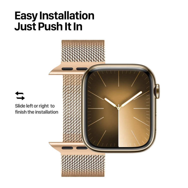 For Apple Watch SE 2022 44mm DUX DUCIS Milanese Pro Series Stainless Steel Watch Band(Gold) - Watch Bands by DUX DUCIS | Online Shopping South Africa | PMC Jewellery