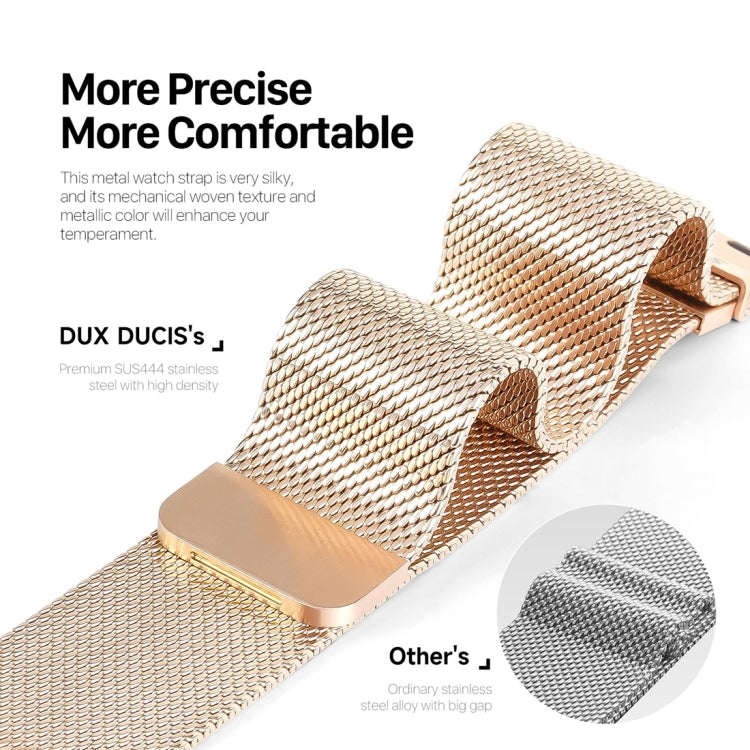 For Apple Watch SE 40mm DUX DUCIS Milanese Pro Series Stainless Steel Watch Band(Gold) - Watch Bands by DUX DUCIS | Online Shopping South Africa | PMC Jewellery | Buy Now Pay Later Mobicred