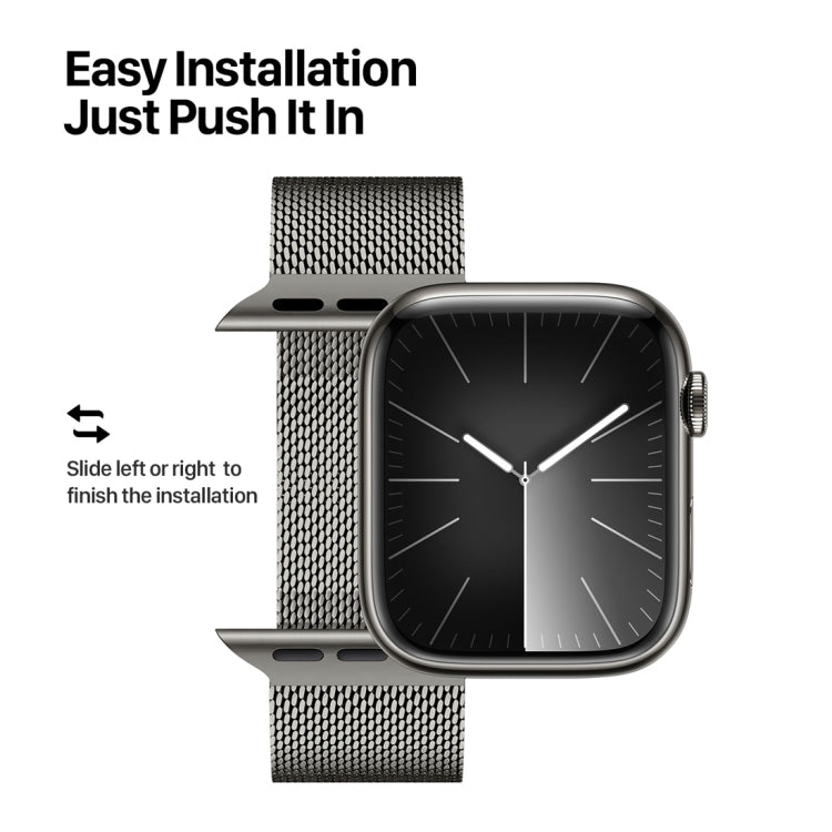 For Apple Watch Series 4 44mm DUX DUCIS Milanese Pro Series Stainless Steel Watch Band(Graphite) - Watch Bands by DUX DUCIS | Online Shopping South Africa | PMC Jewellery