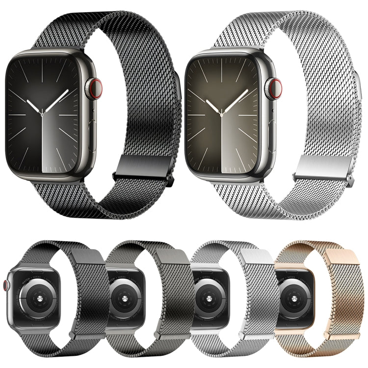 For Apple Watch 38mm DUX DUCIS Milanese Pro Series Stainless Steel Watch Band(Graphite) - Watch Bands by DUX DUCIS | Online Shopping South Africa | PMC Jewellery