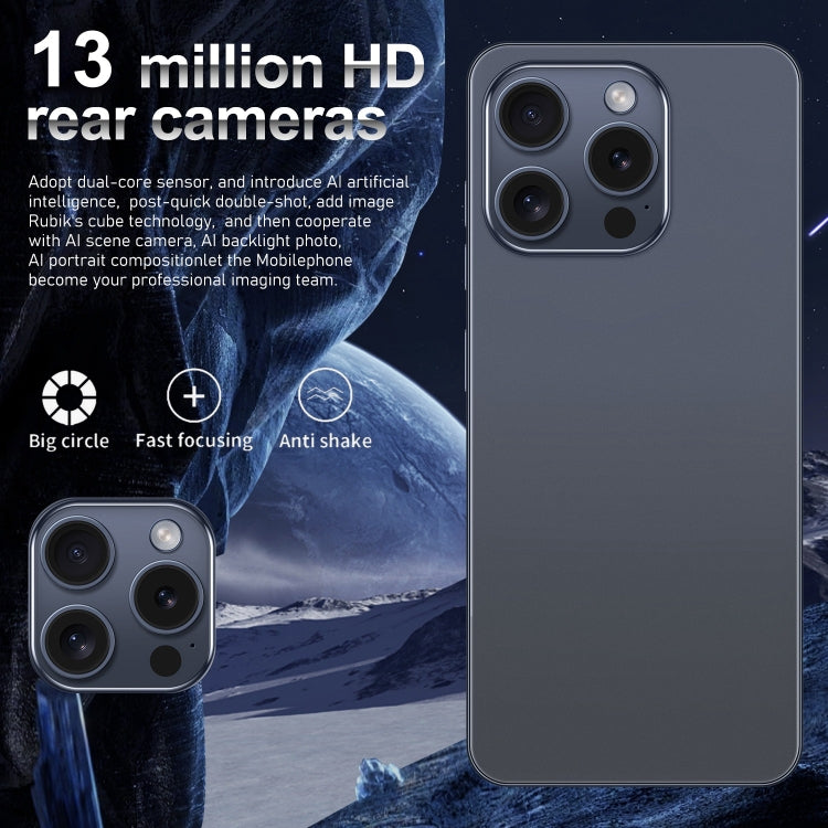 i15 Pro Max / VD1, 3GB+32GB, 6.79 inch Screen, Face Identification, Android 8.1 MTK6753 Octa Core, Network: 4G, Dual SIM(Blue) -  by PMC TechLife | Online Shopping South Africa | PMC TechLife