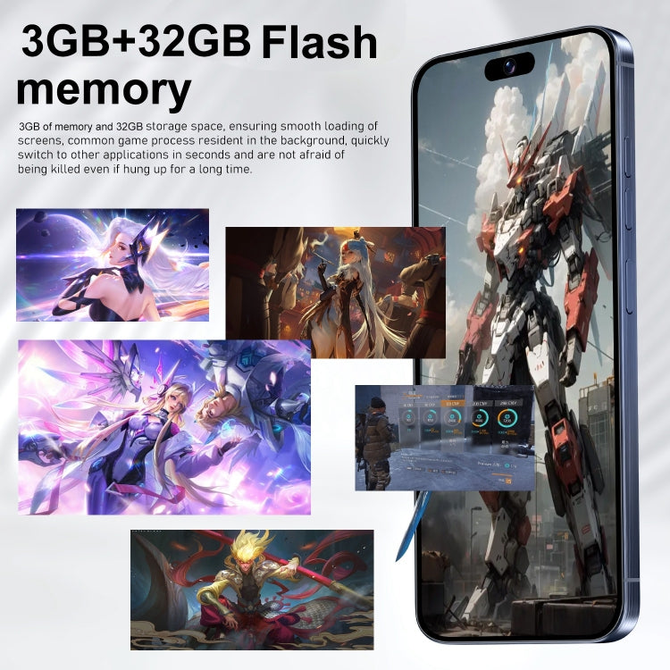 i15 Pro Max / VD1, 3GB+32GB, 6.79 inch Screen, Face Identification, Android 8.1 MTK6753 Octa Core, Network: 4G, Dual SIM(White) - free shipping - PMC TechLife - Order now!