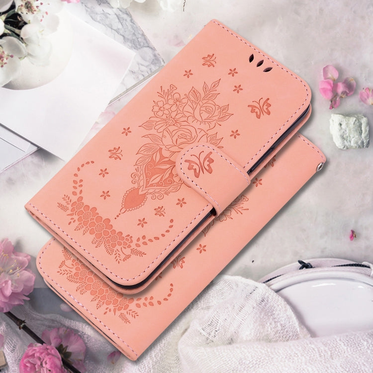 For Google Pixel 9 Pro Butterfly Rose Embossed Leather Phone Case(Pink) - Google Cases by PMC Jewellery | Online Shopping South Africa | PMC Jewellery | Buy Now Pay Later Mobicred