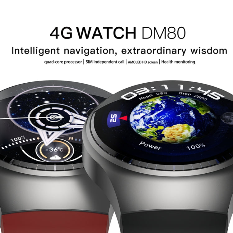 LEMFO DM80 1.43 inch AMOLED Round Screen Smart Watch Android 8.1, Specification:2GB+16GB(Red) - free shipping - PMC TechLife - Order now!