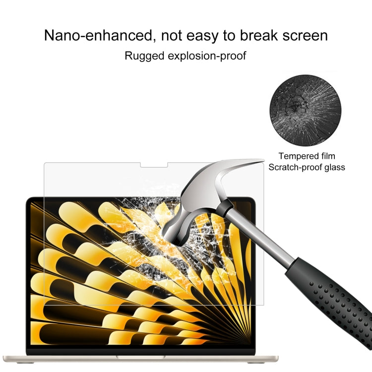 For Macbook Air 15.3 2023/2024/2025 2pcs 0.26mm 9H Surface Hardness Explosion-proof Tempered Glass Film - Screen Protectors by PMC Jewellery | Online Shopping South Africa | PMC Jewellery | Buy Now Pay Later Mobicred