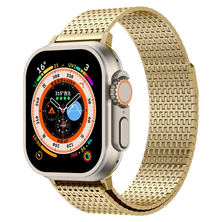 For Apple Watch SE 2023 40mm Milanese Loop Magnetic Clasp Stainless Steel Watch Band(Gold) - Watch Bands by PMC Jewellery | Online Shopping South Africa | PMC Jewellery