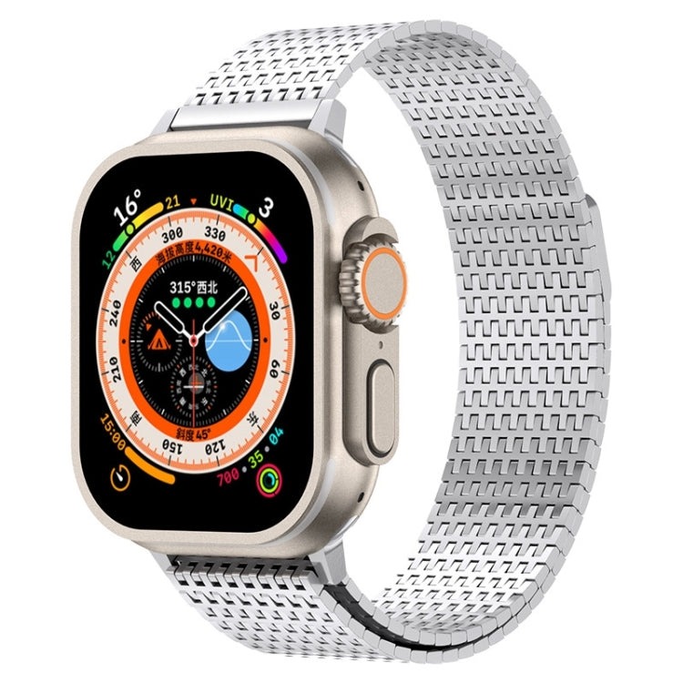 For Apple Watch 38mm Milanese Loop Magnetic Clasp Stainless Steel Watch Band(Silver) - Watch Bands by PMC TechLife | Online Shopping South Africa | PMC TechLife