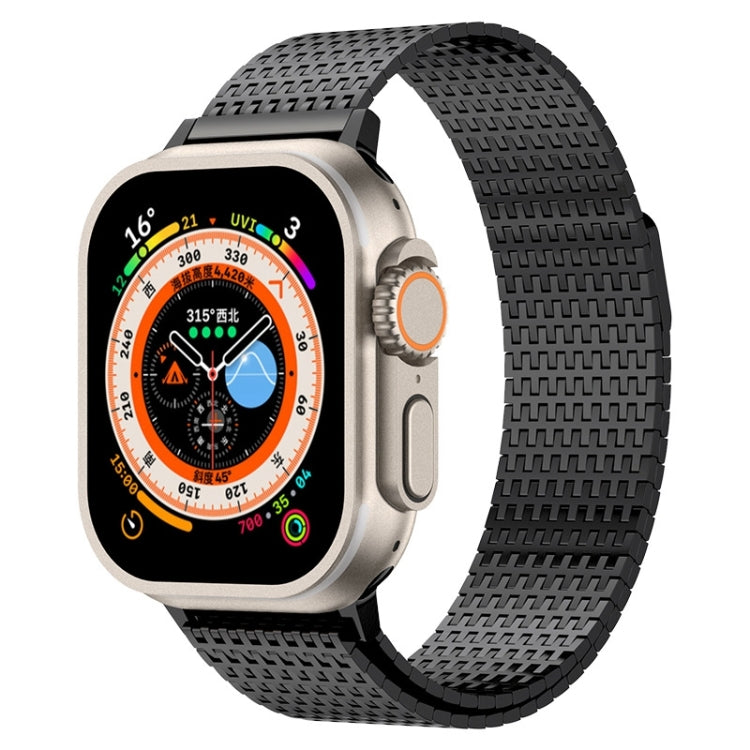 For Apple Watch 38mm Milanese Loop Magnetic Clasp Stainless Steel Watch Band(Black) - Watch Bands by PMC TechLife | Online Shopping South Africa | PMC TechLife | Buy Now Pay Later Mobicred