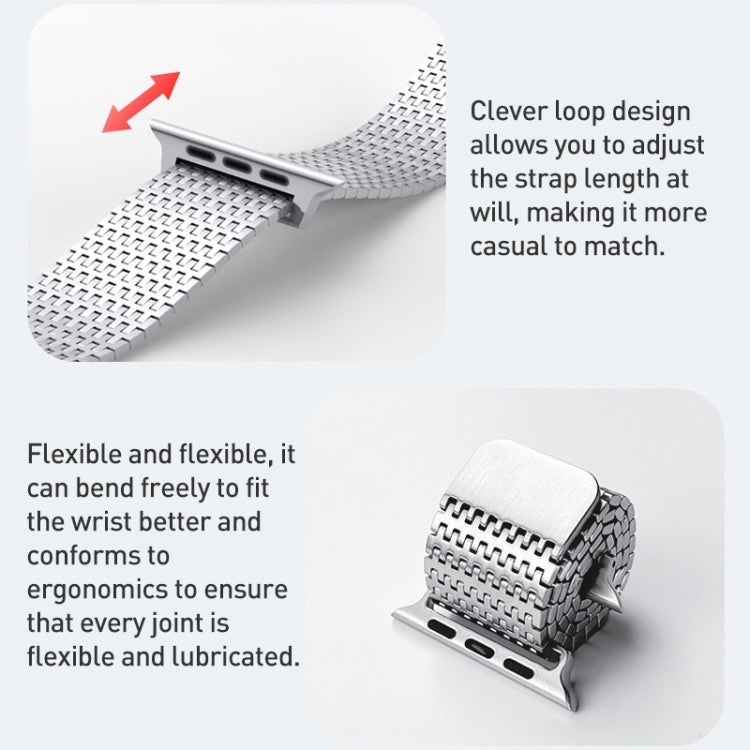 For Apple Watch 42mm Milanese Loop Magnetic Clasp Stainless Steel Watch Band(Silver) - Watch Bands by PMC TechLife | Online Shopping South Africa | PMC TechLife